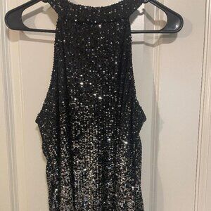Cable & Gauge Sequin Halter Top
